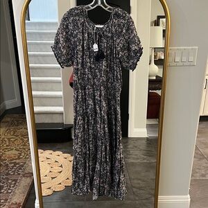 Lucky Brand Navy Floral Maxi Dress